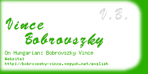 vince bobrovszky business card